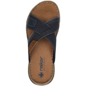 Rieker - Namur - Slipper - Blauw - Synthetisch Nubuck Leer