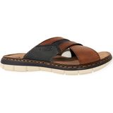 Rieker Heren 25186 Slippers, bruin, 46 EU, bruin, 46 EU