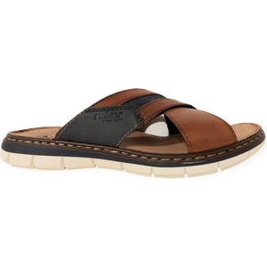 Rieker - Heren Slipper - Zwart - Imitatieleer
