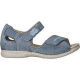 Rieker - V7474 - Damessandalen - Blauw - Extra Breed - Bovenmateriaal van Echt Leer