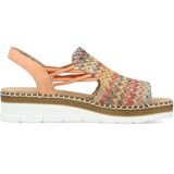 Rieker - Veelkleurige Sleehak Sandalen - Textiel - Lichtgewicht Zool