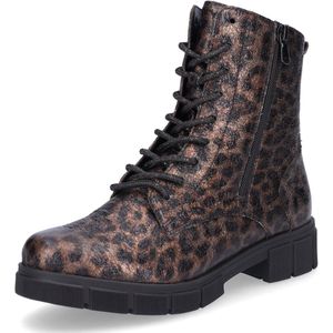 Veterboots - Leo Antik - Metallic - Blokhak - Ritssluiting