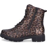 Veterboots - Leo Antik - Metallic - Ritssluiting - Blokhak - Rond