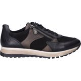Rieker - Sneakers - Synthetisch - Zwart - Rits- en Vetersluiting