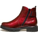Laarzen - Donkerrood - Glanzend - Blokhak - Ritssluiting