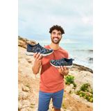 Rieker - Slip-on Sneakers - Jeansblauw/Zwart - Elastisch - Laag