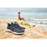 Rieker - Slip-on Sneakers - Jeansblauw/Zwart - Elastisch - Laag