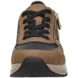 Rieker - Dames Sneakers - Bruin - Kunstleer - Luipaardprint