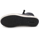 Veterboots - Effen - Glad Leer - Versterkte Hak - Middelhoge Hak