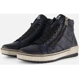 Veterboots - Effen - Glad Leer - Versterkte Hak - Middelhoge Hak