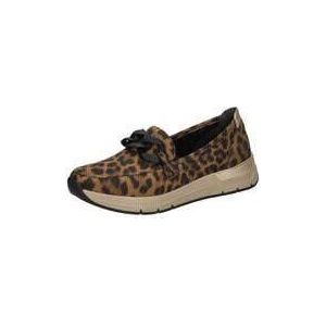 Rieker - Slippers - Luipaard/Goudkleur - Slip-on met Decoratieve Ketting