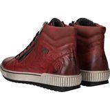 Remonte - Hoge Sneaker - Rood - Leer/Textiel - Waterafstotend