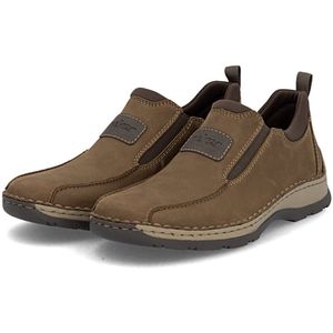 Slipper - Bruin - Leer/Synthetisch - Instapschoen met Stretchinzetstukken