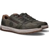 Rieker - Heren Sneakers - Olijfgroen - Kunstleer - Ruimere Pasvorm