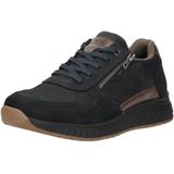 Rieker - Sneakers - Zwart - Rubber - Rits- en Vetersluiting