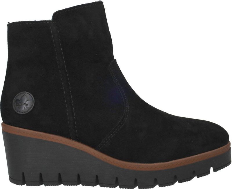 Rieker - Enkellaarsjes - Zwart - Kunstleer