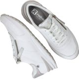 Rieker - Sport Sneakers - Wit - Leer - Vetersluiting en Ritssluiting