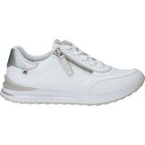 Rieker - Sport Sneakers - Wit - Leer - Vetersluiting en Ritssluiting
