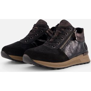 Rieker - Hoge Sneakers - Imitatieleer - Zwart - Antistress-voetbed