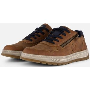 Veterschoen - Bruin/Donkerblauw - Vrijetijdsschoen - Rond - Vetersluiting