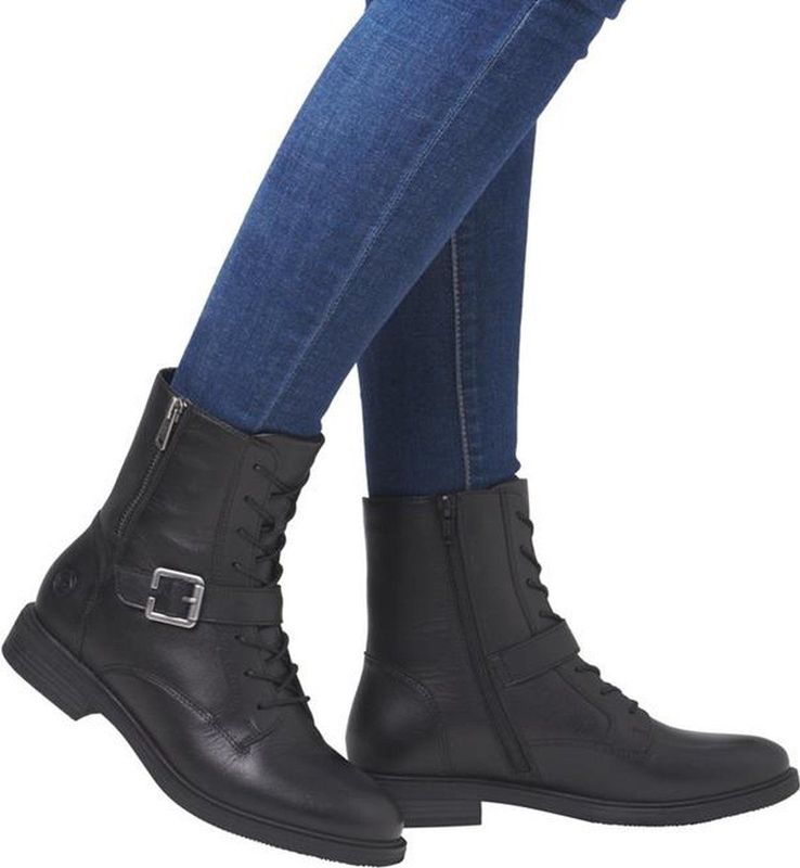 Remonte - D1U70 - Enkellaarzen - Zwart - Leer