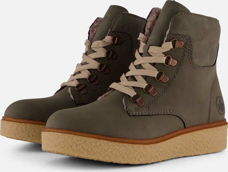 Rieker dames veterboot - Donkergroen