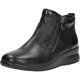 Rieker - Dames Enkellaars - Zwart - Leer - Fake Fur Voering