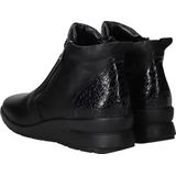 Rieker - Dames Enkellaars - Zwart - Leer - Fake Fur Voering