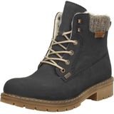 Veterlaarsjes - Effen - Imitatieleer/Textiel - Ritssluiting - Blokhak