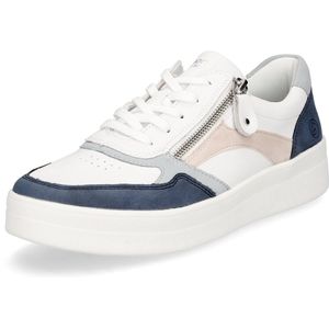 Remonte - Dames - Sneakers - Wit - Leder/Nubuck - Plateauzool