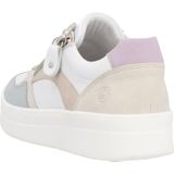 Remonte - Plateausneakers - Vrijetijdsschoen - Wit/Pastelkleuren - Vetersluiting