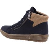 Rieker - N0709 - Veterlaarzen - Blauw - Comfortabele Breedte - Uitneembare Binnenzool