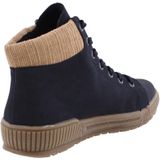 Rieker - N0709 - Veterlaarzen - Blauw - Comfortabele Breedte - Uitneembare Binnenzool