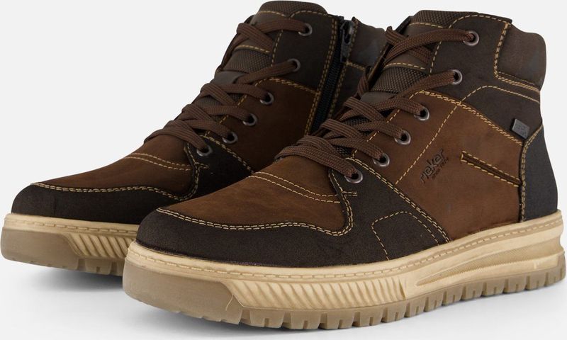 Rieker - Rieker Veterboot - Zwart - Imitatieleer - Waterafstotend