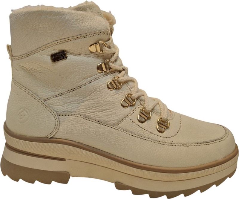 Veterlaarsjes - Effen - Leer - Ronde Neus - Warm Gevoerd