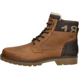 Veterboots - Leer - Zwart - Wide Fit