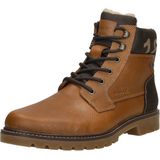 Veterboots - Leer - Zwart - Wide Fit