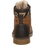 Veterboots - Leer - Zwart - Wide Fit