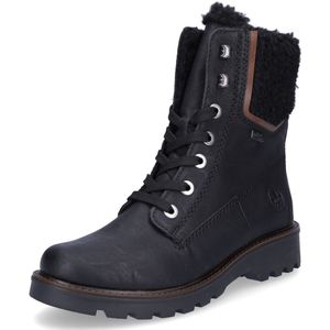 Veterlaarsjes - Effen - Imitatieleer - Ritssluiting - Blokhak