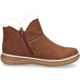 Enkellaarsjes - Effen - Imitatieleer - Ritszakken aan de zijkant