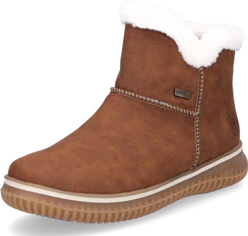 Enkellaarsjes - Effen - Imitatieleer - Ritszakken aan de zijkant