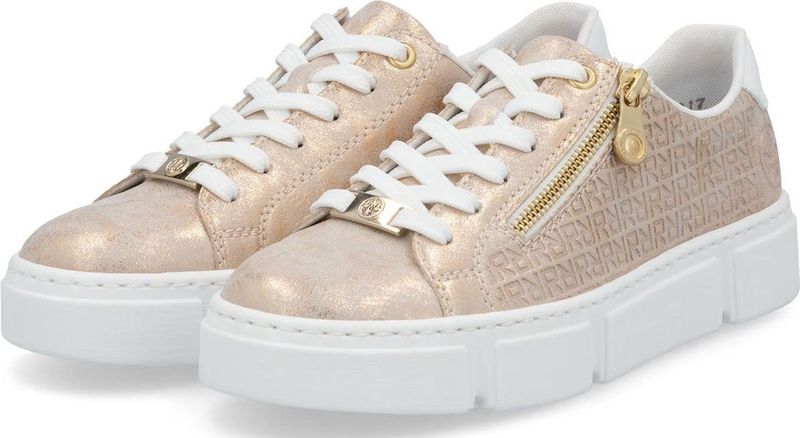 Sneakers - Effen - Imitatieleer - Met Plateau - Flexibele Zool