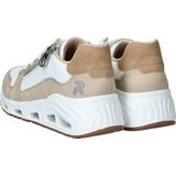 Rieker - Evolution - Sneakers - Beige/Wit - Lichtgewicht - Veter- en Ritssluiting