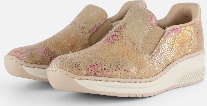 Rieker - Instappers - Beige - Synthetisch - Dames