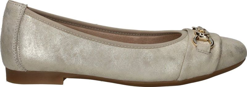 Remonte - Ballerina - Goud - Stretchleer - Comfortabel Voetbed