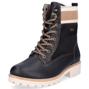 Remonte - Elisabeth - Veterboots - Zwart/Zandkleur - Waterafstotende TEX-membraan