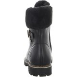 Merk - Veterlaarsjes - Zwart - Leer - Effen - Platte Hak