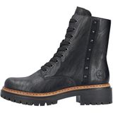 Veterlaarsjes - Effen - Imitatieleer - Blokhak - Met Plateau - Ronde Neus