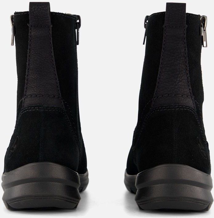 Rieker - Z0053 - Enkellaarsjes - Zwart - Korte Suède Laarsjes