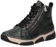 Rieker - 45920 - Veterlaarzen - Groen - Fluwelen Velours Voering